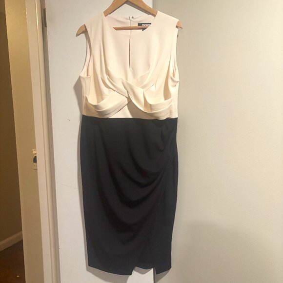 DKNY Womens Keyhole Ruched Wear dress Size 14 - Picture 2 of 16